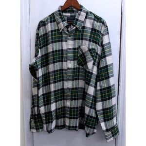 Jackson Hole Flannel Shirt Authentic Comfort Wear Green Plaid XXL‎ / #1253